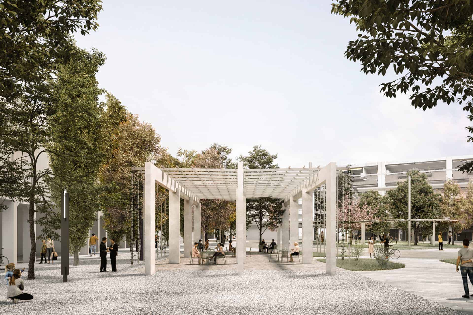 Bergland Landschaftsarchitektur Visualisierung hero Projekt Bahnhofplatz Bushof